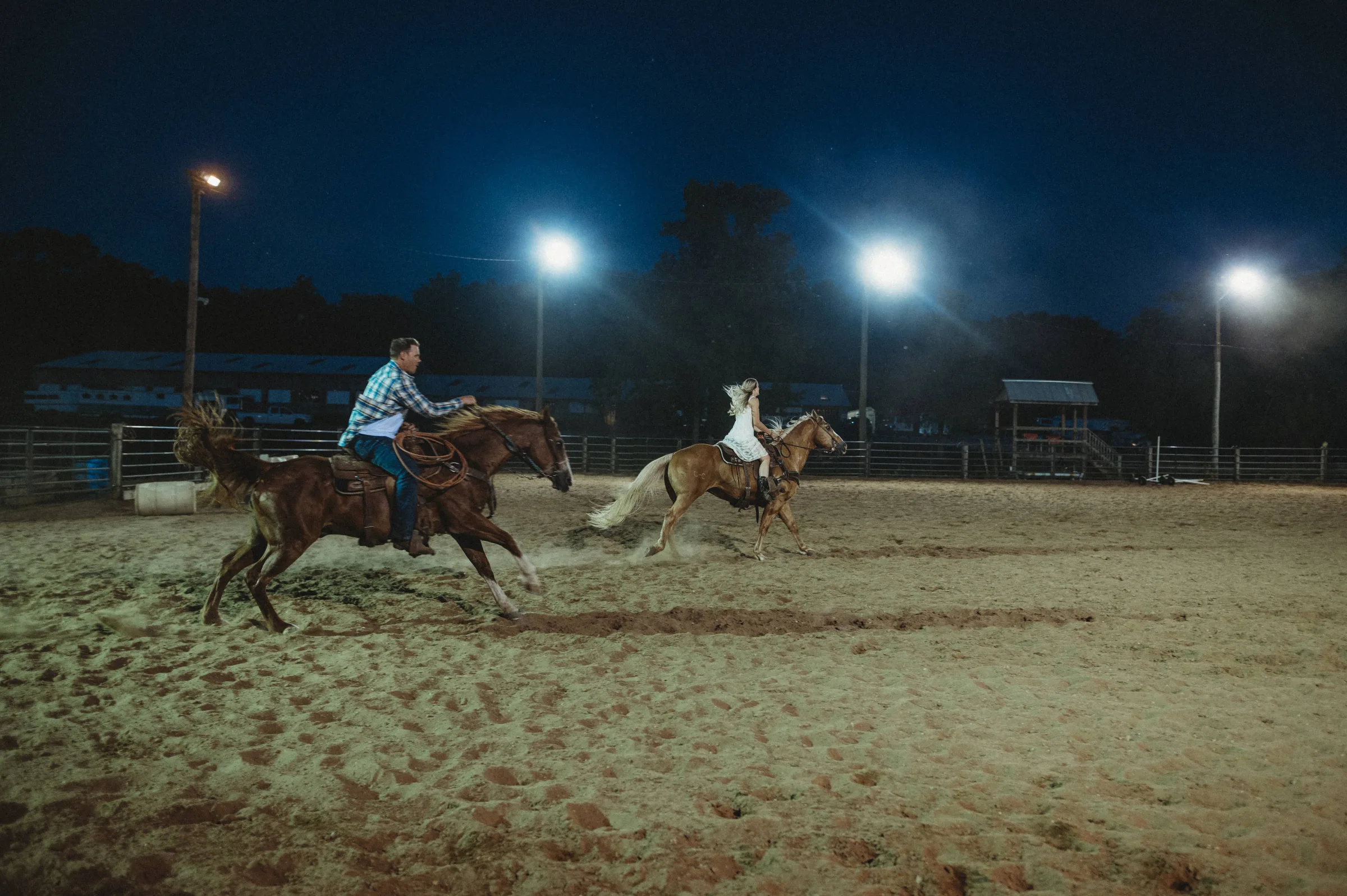 Riders in the arena